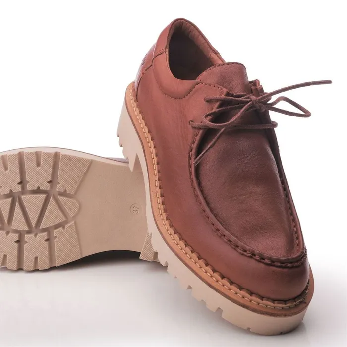Casual Shoes Women Moda In Pelle Shoon Sh Iota Tan Leather