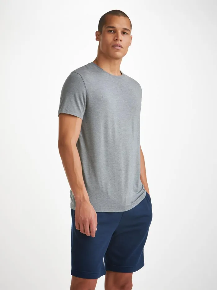 Casual Shorts Men Derek Rose Sweat Shorts Quinn Cotton Modal Navy