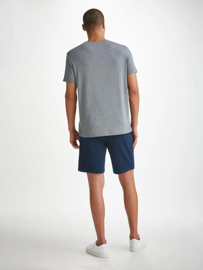 Casual Shorts Men Derek Rose Sweat Shorts Quinn Cotton Modal Navy