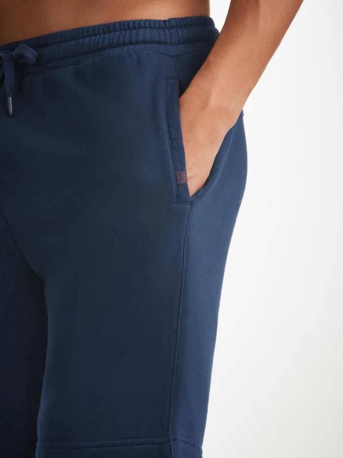 Casual Shorts Men Derek Rose Sweat Shorts Quinn Cotton Modal Navy