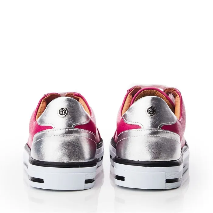 Casual Trainers Women Moda In Pelle Amor Fuschia Leather
