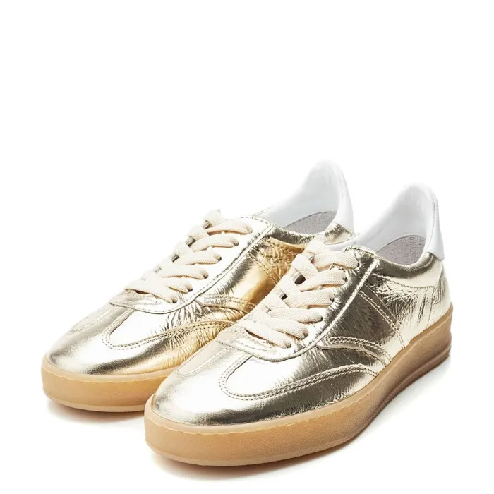 Casual Trainers Women Moda In Pelle Arii Gold Leather