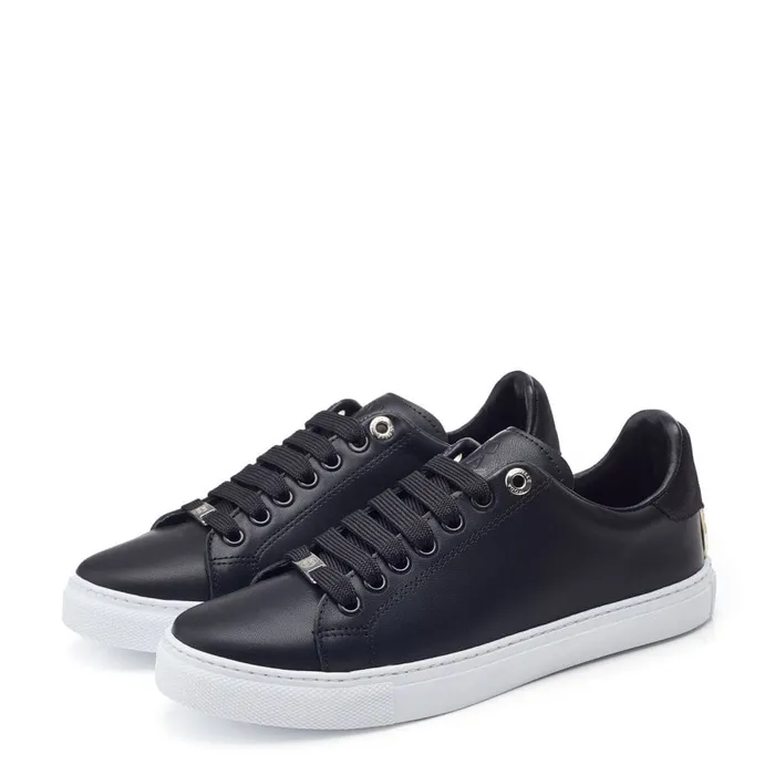 Casual Trainers Women Moda In Pelle Ariia Black Leather