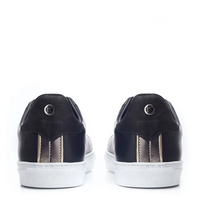 Casual Trainers Women Moda In Pelle Ariia Black Leather