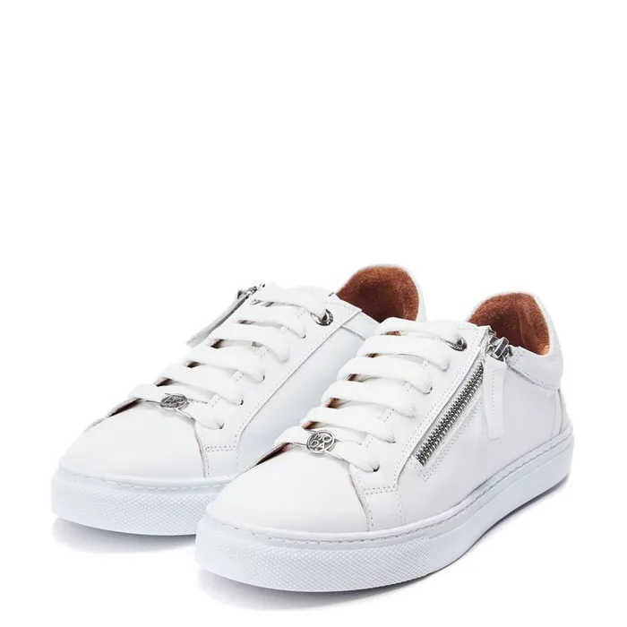 Casual Trainers Women Moda In Pelle Bailly White Leather