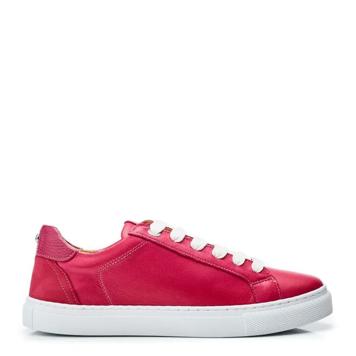 Casual Trainers Women Moda In Pelle Braidie Raspberry Leather