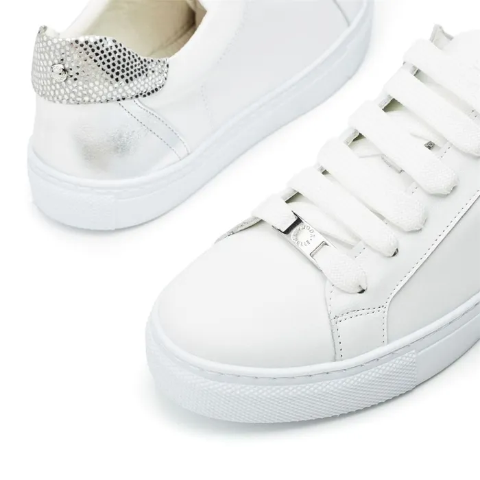 Casual Trainers Women Moda In Pelle Braidie White Leather