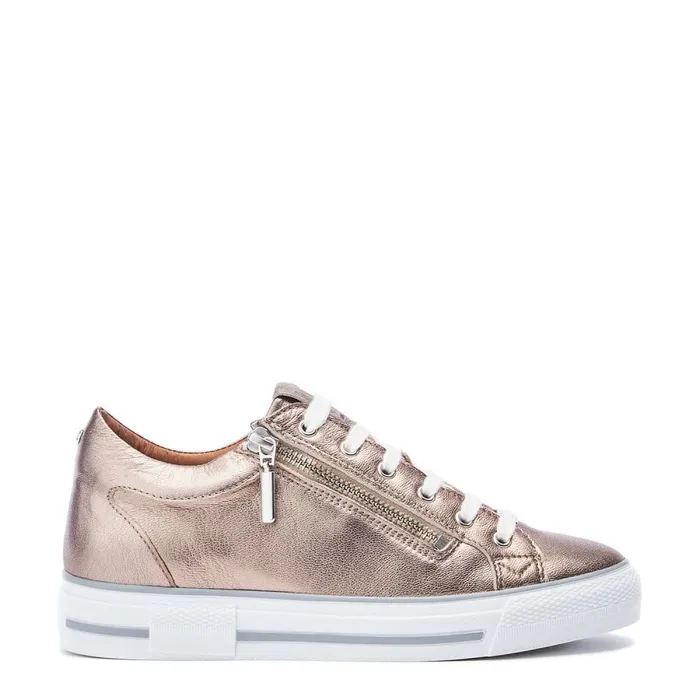 Casual Trainers Women Moda In Pelle Bramleigh Stone Metallic Leather
