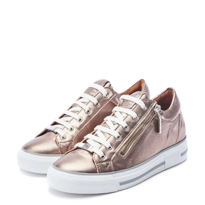 Casual Trainers Women Moda In Pelle Bramleigh Stone Metallic Leather