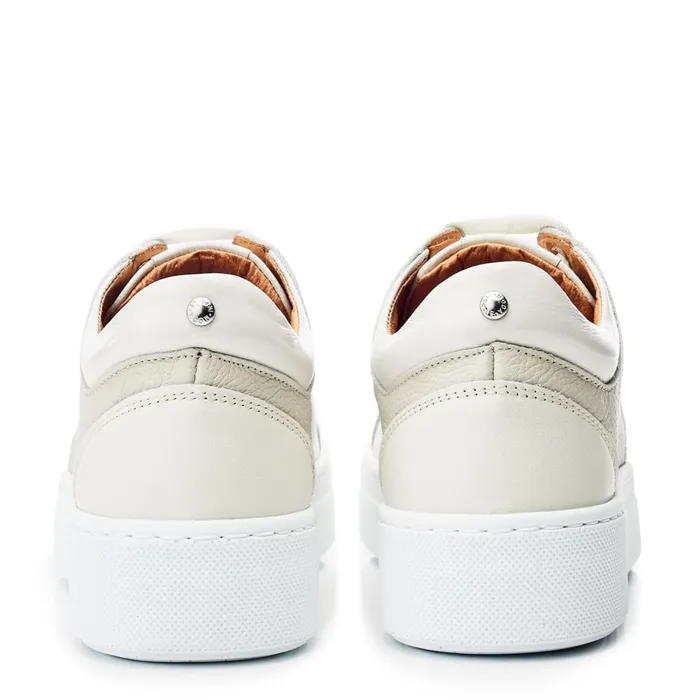 Casual Trainers Women Moda In Pelle Brienau Off White Leather