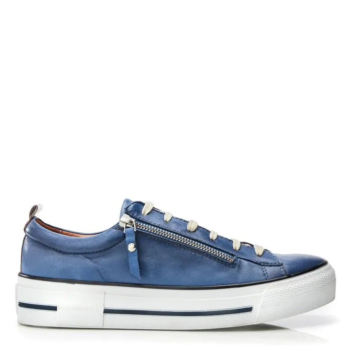 Casual Trainers Women Moda In Pelle Filician Denim Leather