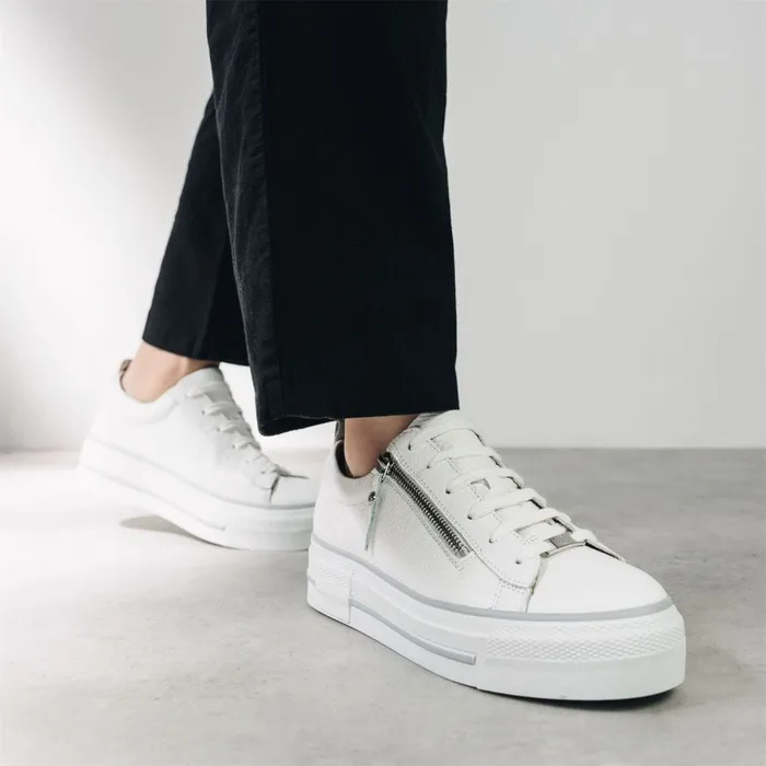Casual Trainers Women Moda In Pelle Filician White Leather