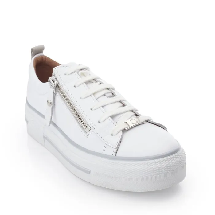 Casual Trainers Women Moda In Pelle Filician White Leather