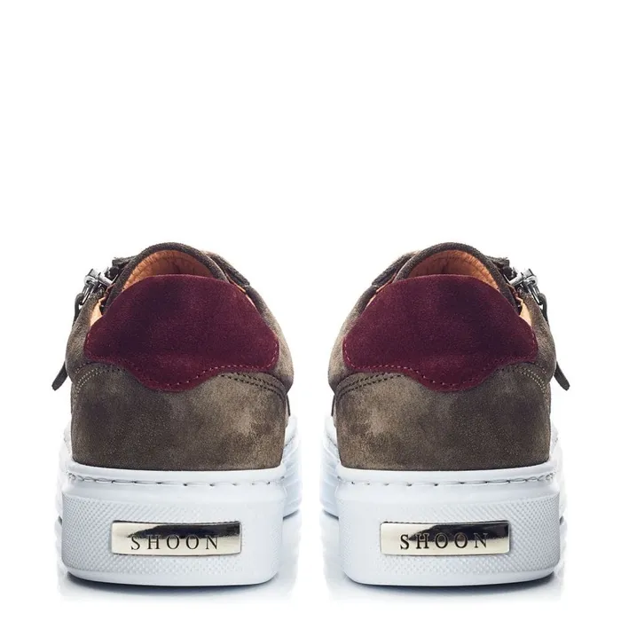 Casual Trainers Women Moda In Pelle Shoon Sh Ely Khaki Suede