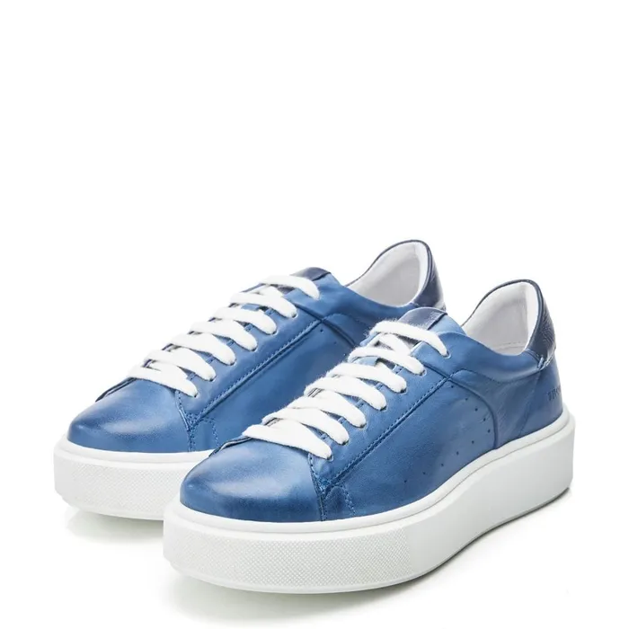 Casual Trainers Women Moda In Pelle Shoon Sh Innie Blue Leather