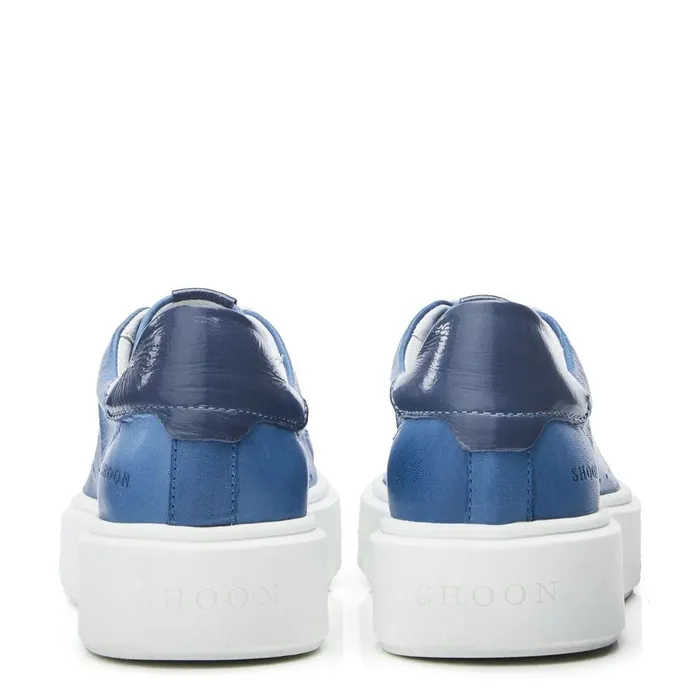 Casual Trainers Women Moda In Pelle Shoon Sh Innie Blue Leather
