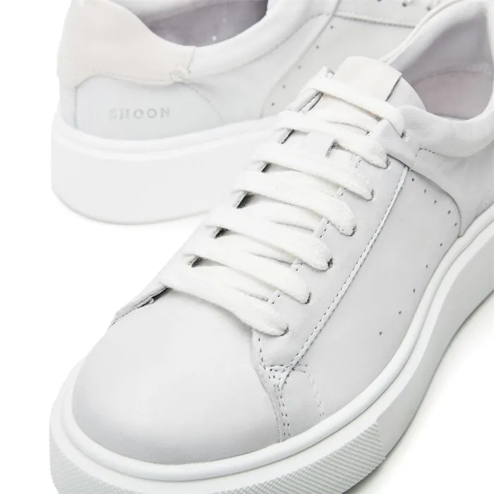 Casual Trainers Women Moda In Pelle Shoon Sh Innie White Leather