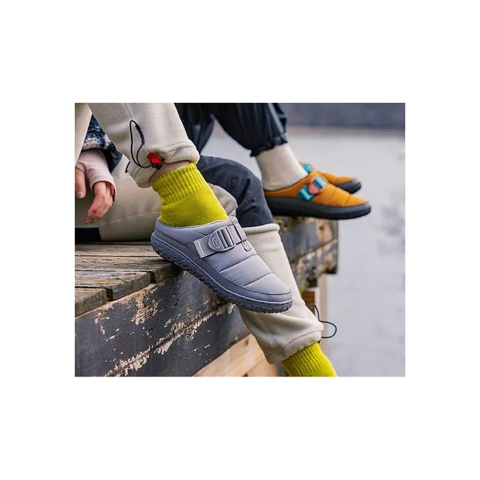 Chaco Ramble Puff Clog Ash Gray Women Clogs and SlipOns Chaco Ramble Puff Clog Ash Gray Women Clogs and SlipOns