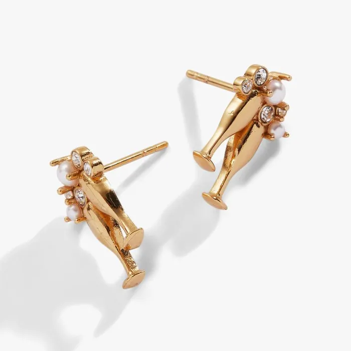 Champagne Stud Earrings Gold Women Alex And Ani Birthday