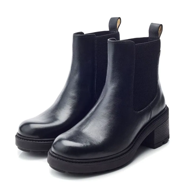 Chelsea Boots Women Moda In Pelle Oreli Black Leather