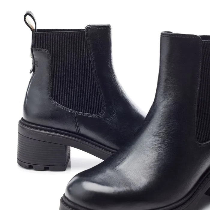 Chelsea Boots Women Moda In Pelle Oreli Black Leather