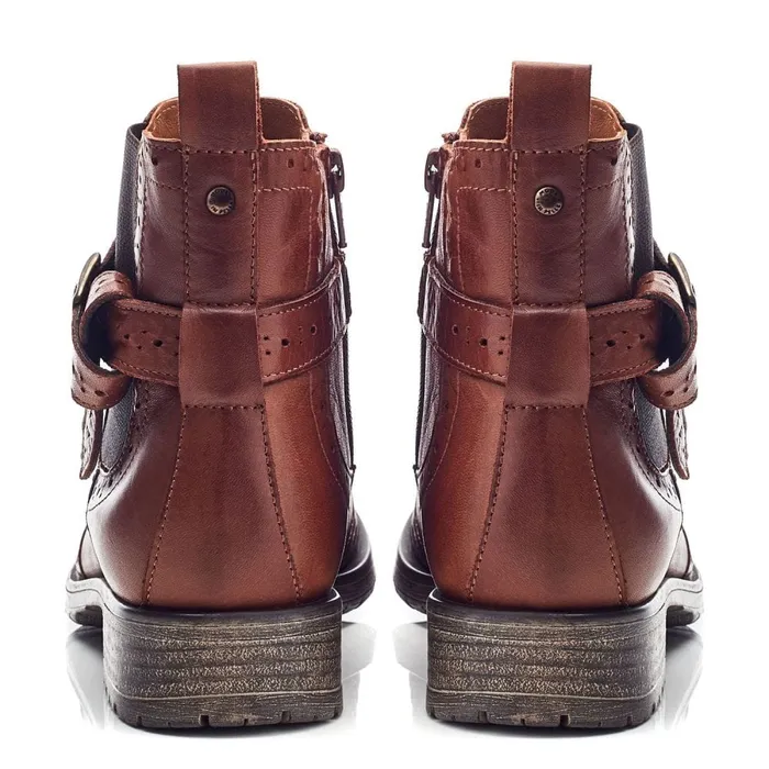 Chelsea Boots Women Moda In Pelle Orset Tan Leather