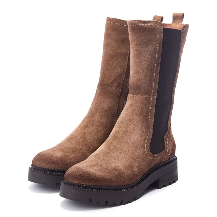Chelsea Boots Women Moda In Pelle Shoon Sh Olmeto Tan Suede