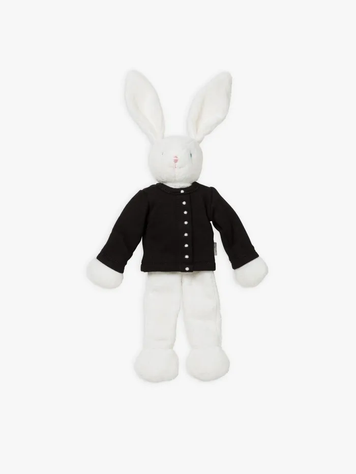 Children Agns B Accessories Black Snap Cardigan Bunny Cuddly Toy