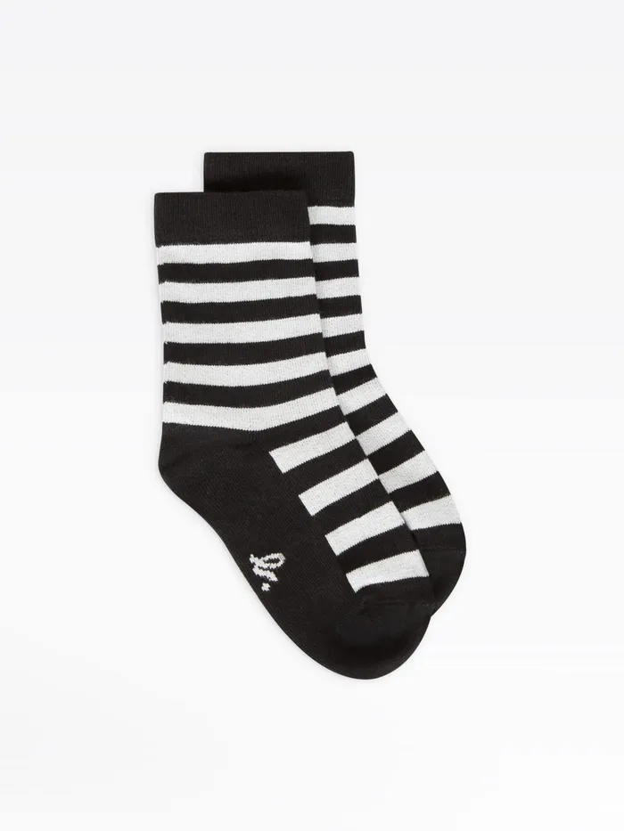 Children Agns B Accessories Black Stripes Socks