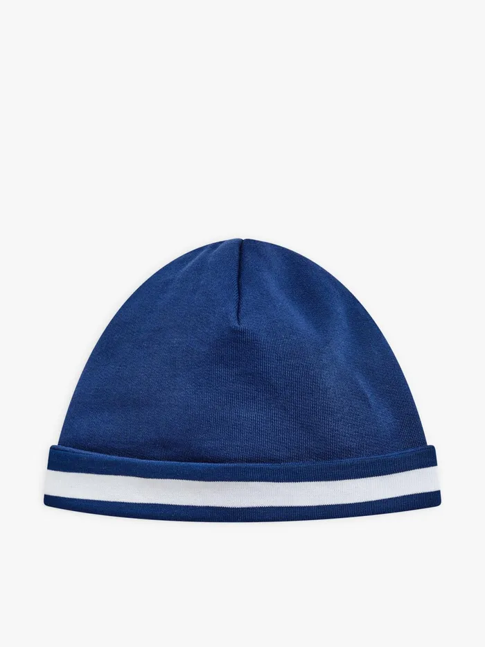 Children Agns B Accessories Blue And White Cotton Jersey 1212 Striped Reversible Hat Children Agns B Accessories Blue And White Cotton Jersey 1212 Striped Reversible Hat