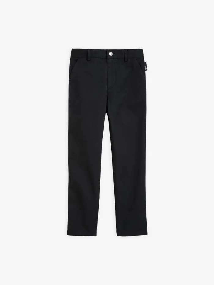 Children Agns B Clothing Black Cotton Gabardine Children Trousers