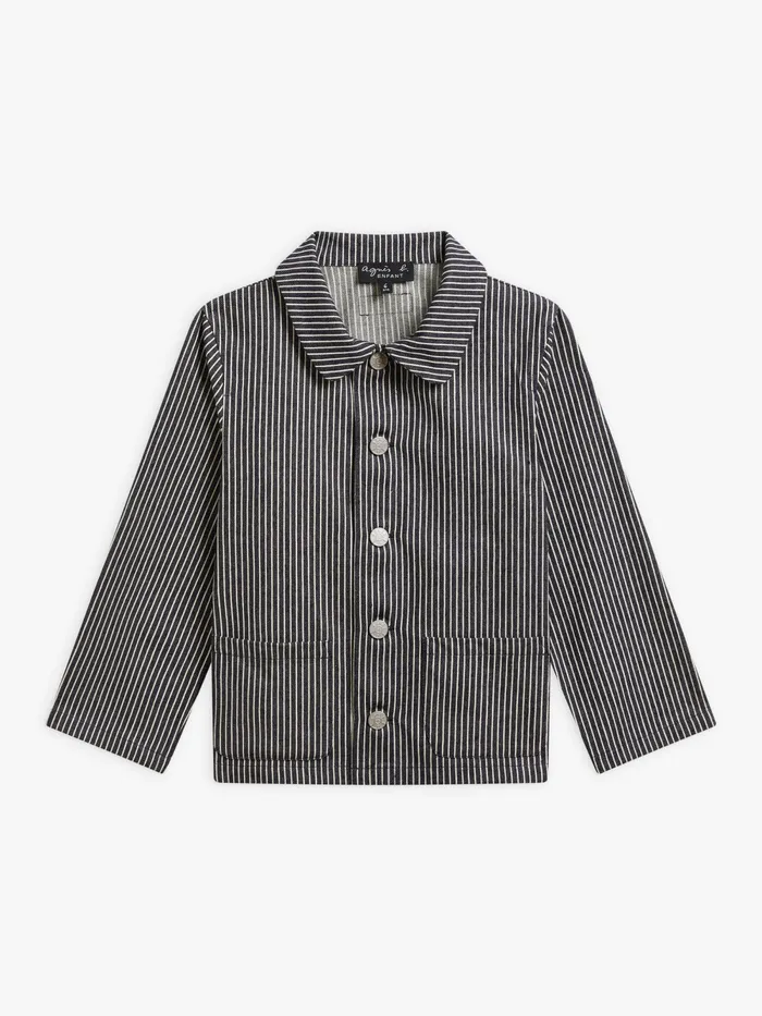 Children Agns B Clothing Blue Cotton Striped Soan Tshirt