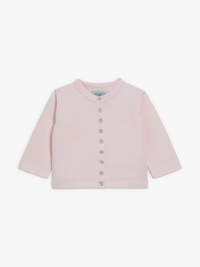 Children Agns B Clothing Pale Pink Snap Cardigan Layette Fleece