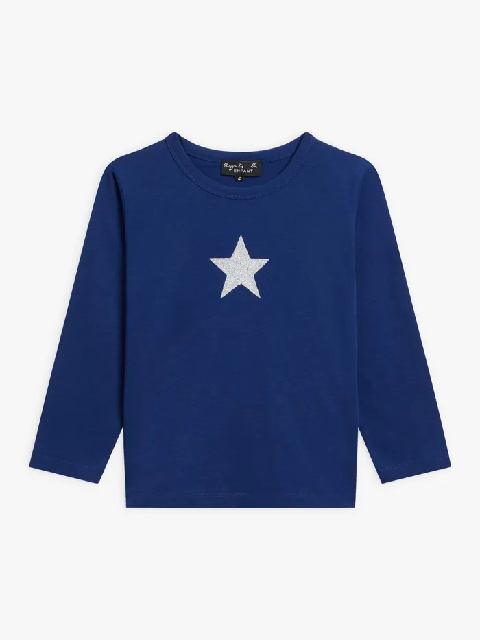 Children Agns B Clothing Tshirt Blue Coulos Star
