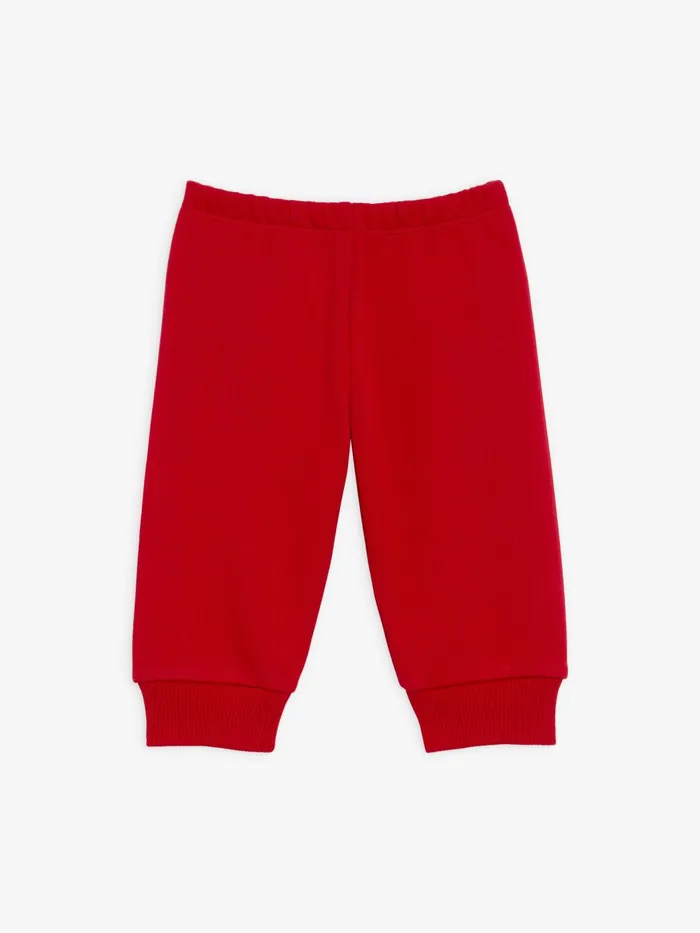 Children Agns B Clothing Turbo Cotton Fleece Red Trousers