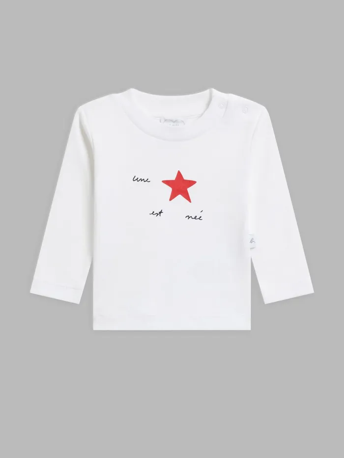 Children Agns B Clothing White Cotton 034une toile Est Ne034 a Star Is Born Screenprinted Marius Tshirt Children Agns B Clothing White Cotton 034une toile Est Ne034 a Star Is Born Screenprinted Marius Tshirt