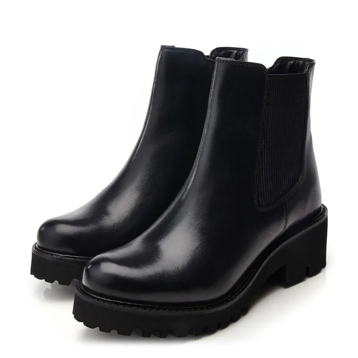 Chunky Boots Women Moda In Pelle Bsoleful BRylee Black Leather