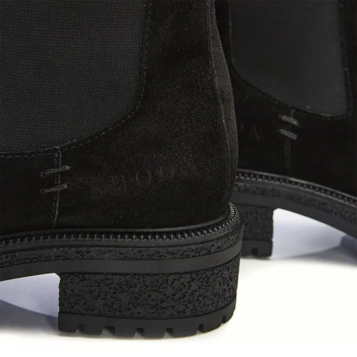Chunky Boots Women Moda In Pelle Shoon Sh Adesso Black Suede