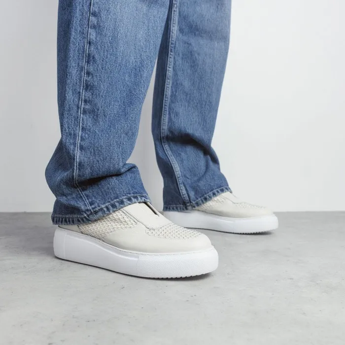 Chunky Trainers Women Moda In Pelle Althea Off White Leather
