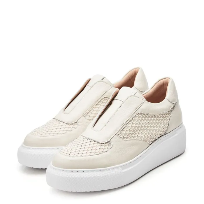 Chunky Trainers Women Moda In Pelle Althea Off White Leather