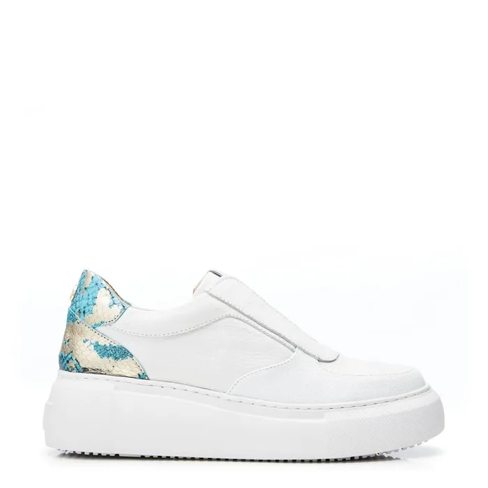 Chunky Trainers Women Moda In Pelle Althea White Leather