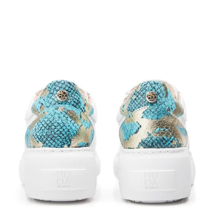 Chunky Trainers Women Moda In Pelle Althea White Leather