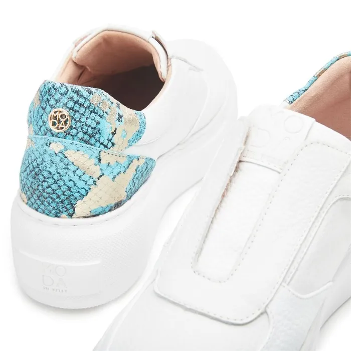 Chunky Trainers Women Moda In Pelle Althea White Leather