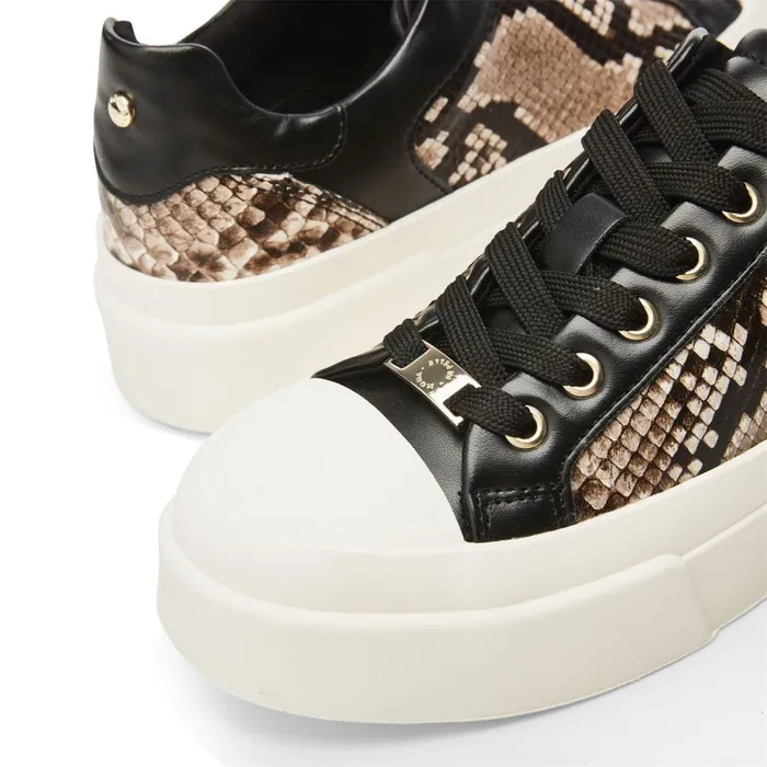 Chunky Trainers Women Moda In Pelle Amilyn Natural Snake Print Leather