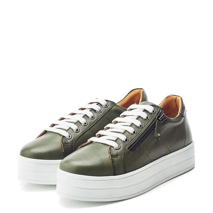 Chunky Trainers Women Moda In Pelle Bsoleful BGlazie Khaki Leather
