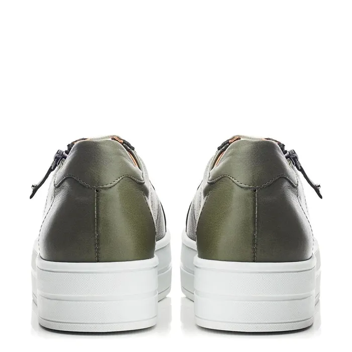 Chunky Trainers Women Moda In Pelle Bsoleful BGlazie Khaki Leather