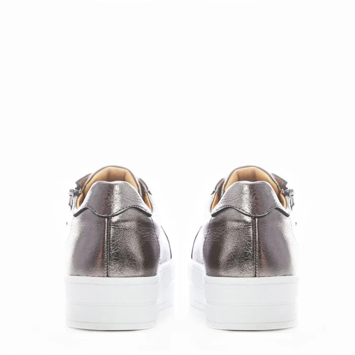 Chunky Trainers Women Moda In Pelle Bsoleful BGlazie Pewter Leather