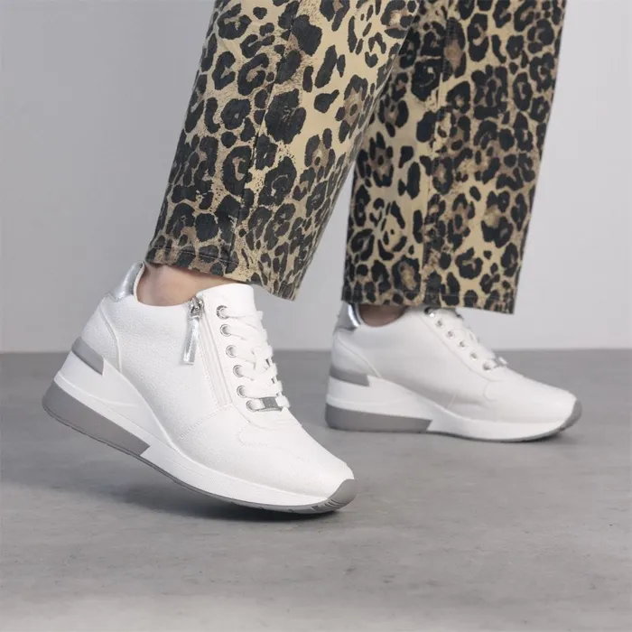 Chunky Trainers Women Moda In Pelle Claudie White Porvair