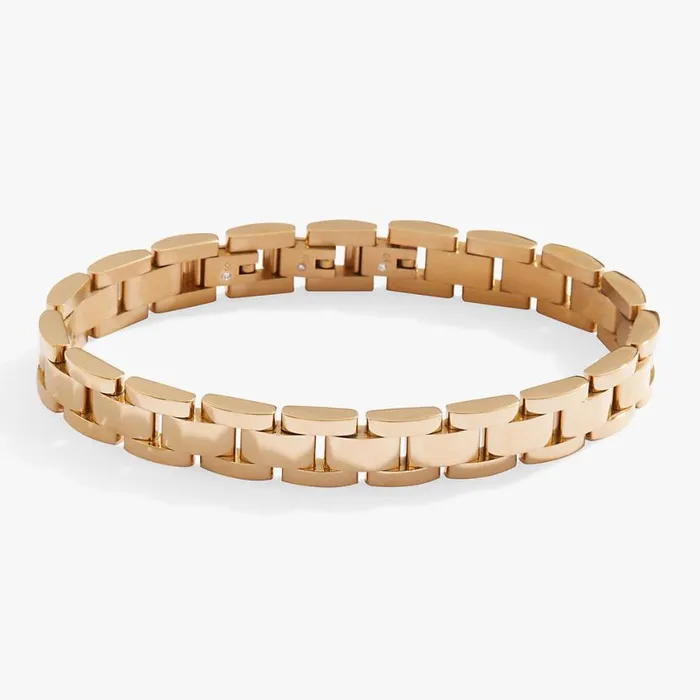 Chunky Watch Strap Bracelet Stainless Steel Gold Women Alex And Ani Fine Jewelry Chunky Watch Strap Bracelet Stainless Steel Gold Women Alex And Ani Fine Jewelry