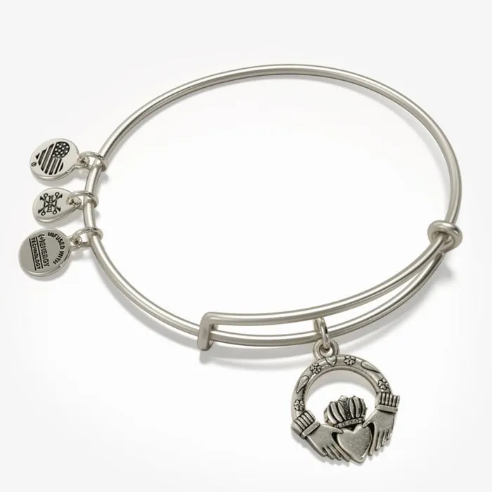 Claddagh Charm Bangle Bracelet Rafaelian Silver Women Alex And Ani Heart